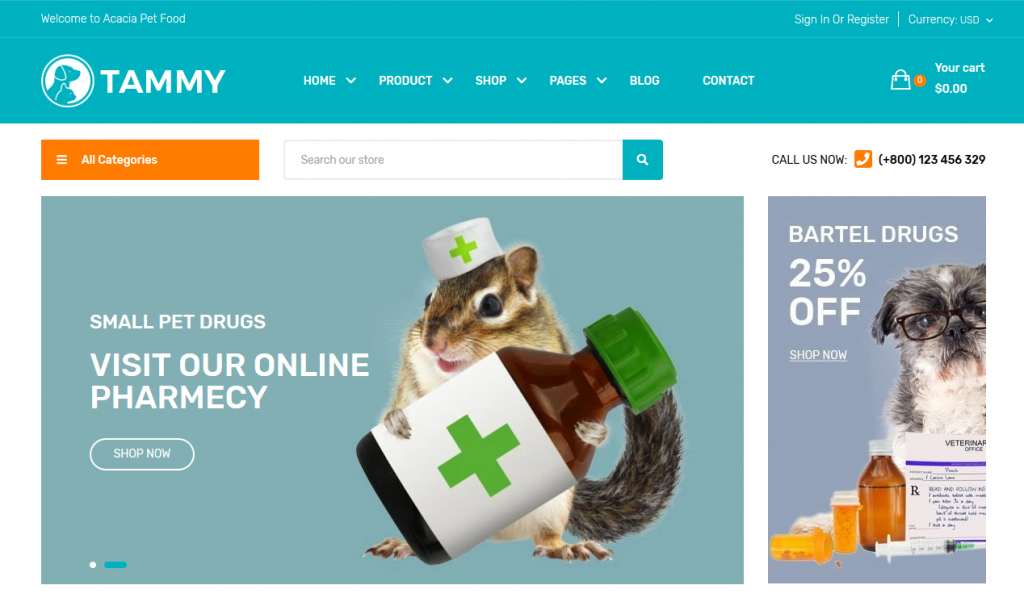 Tammy - Animal & Pets Shopify Theme
