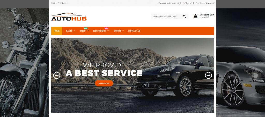AutoHub - Auto Parts Magento 2 Theme