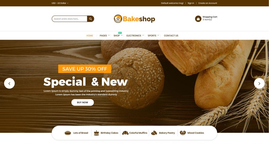 Bakeshop - Food & Beverage Magento 2 Theme