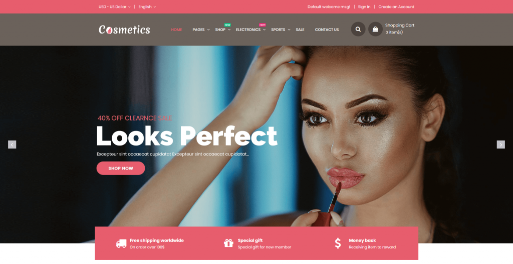 Cosmetics - Health & Beauty Magento 2 Theme