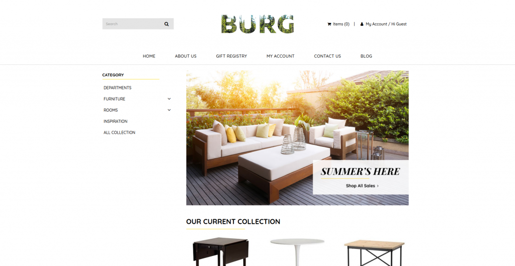 Burg - Home Decor 3dcart Theme