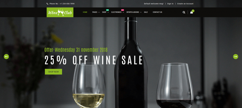 WineClub - Food & Beverage Magento 2 Theme