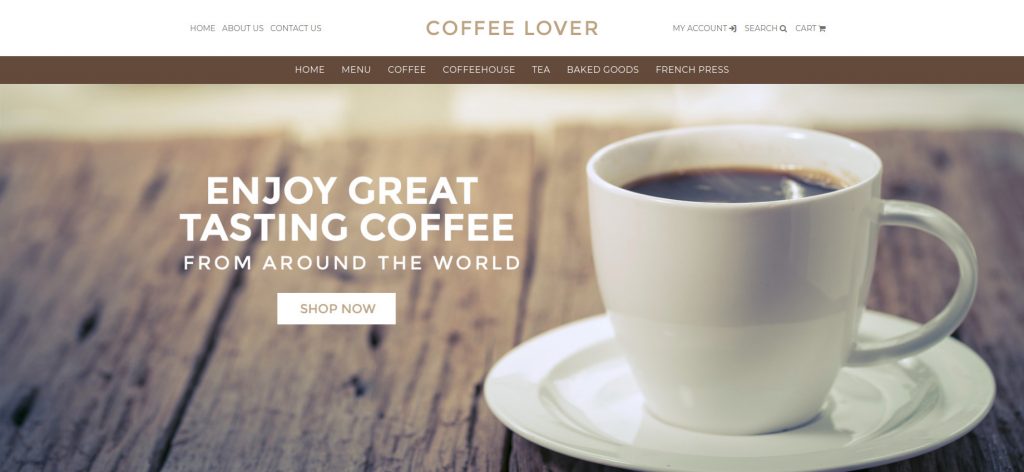Coffee Lover - Food & Beverage 3dcart Theme