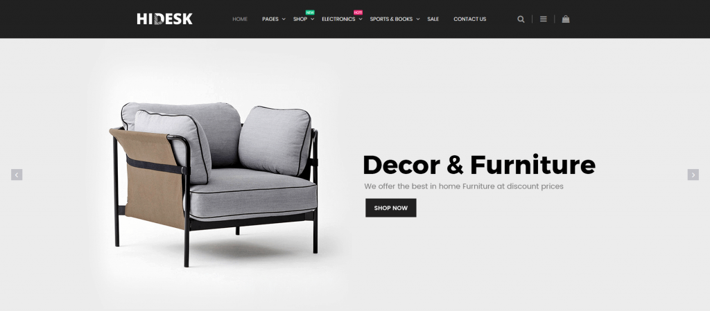 HiDesk - Furniture Responsive Magento 2 Theme