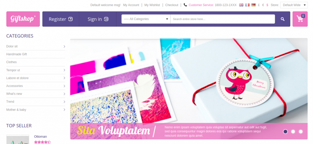 Gala Gift Shop - Responsive Magento Theme