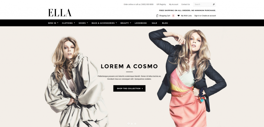 ELLA - Responsive 3dCart Template