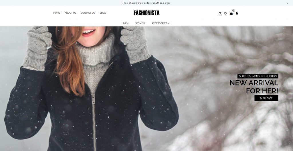 Fashionista 3dCart Theme