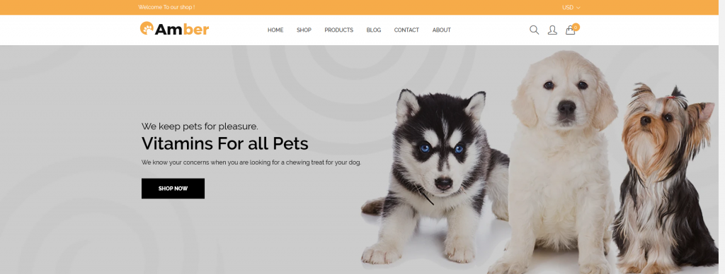 Amber - Pet Care Shopify Theme
