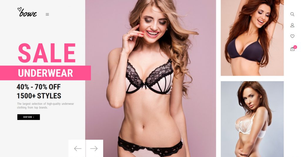 Bowitus - Lingerie Shop Website Magento Theme
