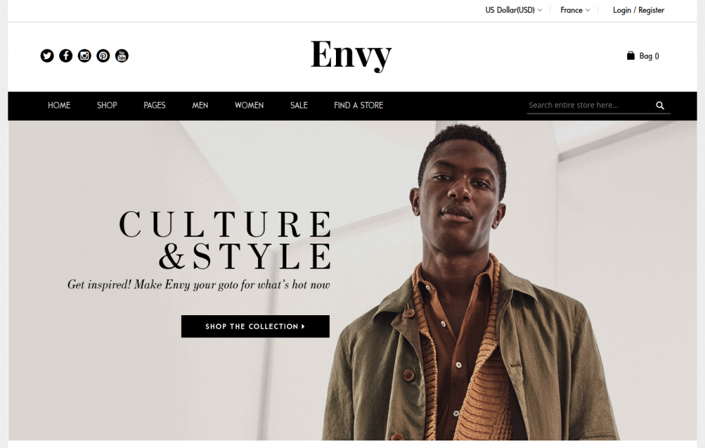 Envy - Beautiful Fashion & Accessories Magento 2 Theme