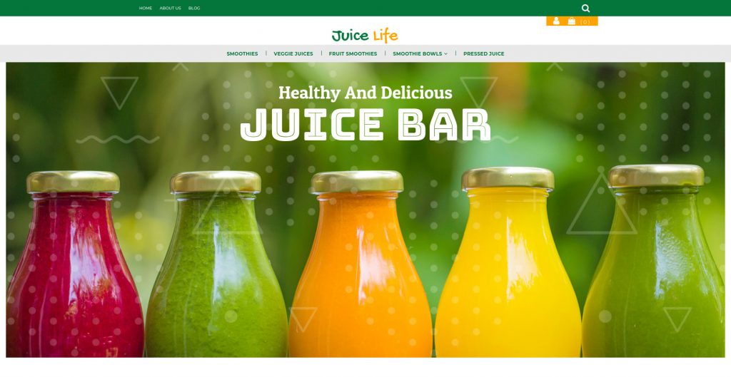 Juice Life 3dCart Theme