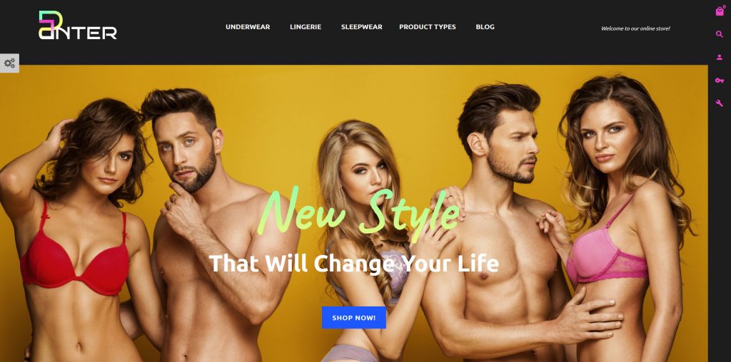 Panter - Underwear eCommerce Store Design Magento Theme