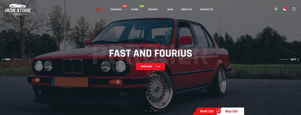 Ironstore - Best Magento 2 Auto Parts Theme