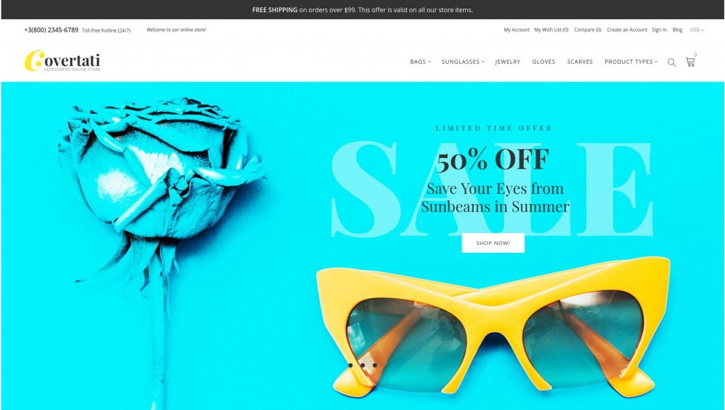 Covertati - Accessories Magento Theme