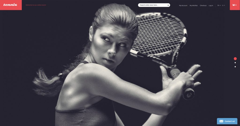 Tennis Equipment Magento Theme