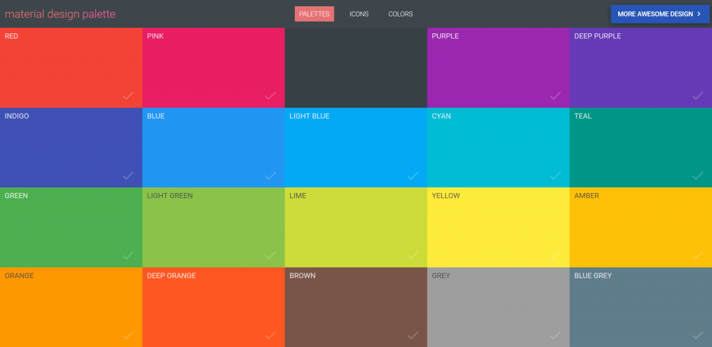 Material Palette Color Picker Tool