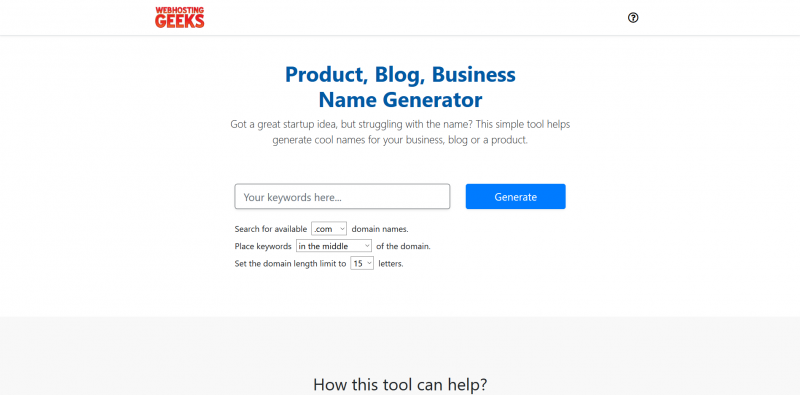 Cool Name Ideas - Domain Name Generator