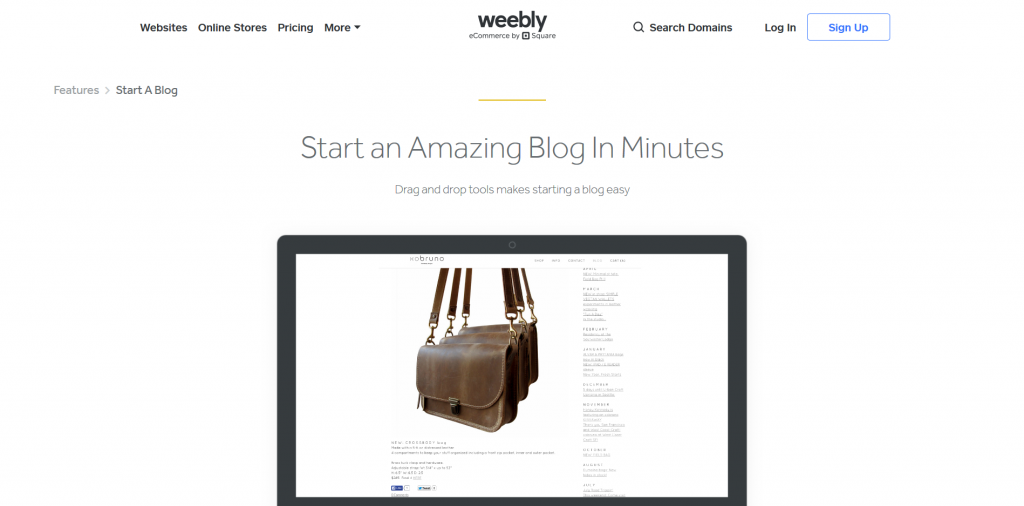 Weebly - Blogging Platform