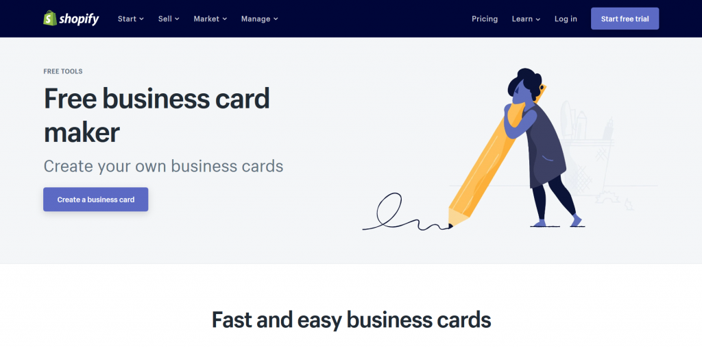 Shopify Free business Card Maker