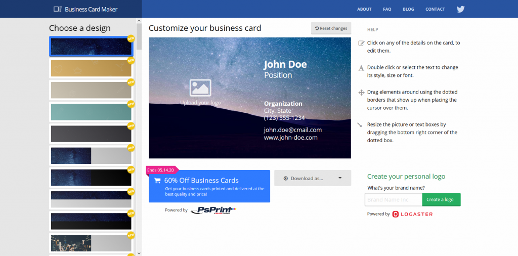 Business Card Maker - Free business Card Maker