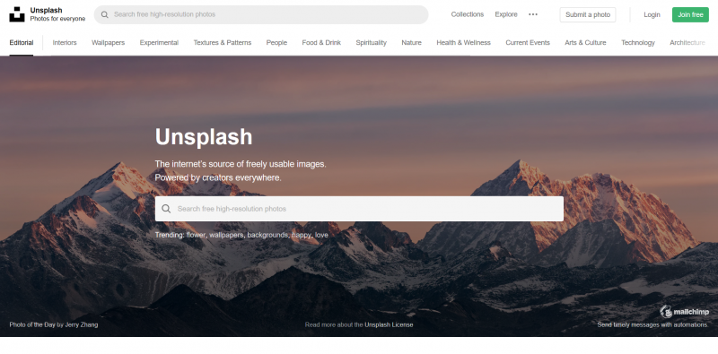 Unsplash Free Stock Photos Site