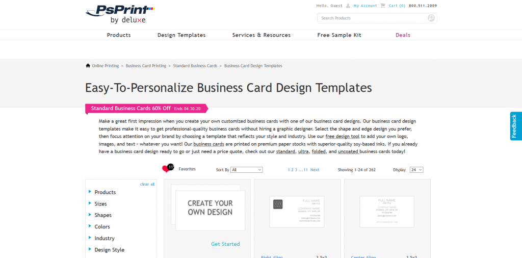 PsPrint Free business Card Maker