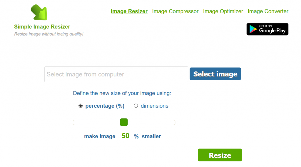 Simple Image Resizer - Free Online Image Resizer