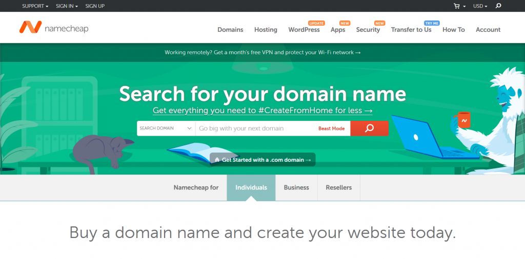 Namecheap Domain Name Register Website