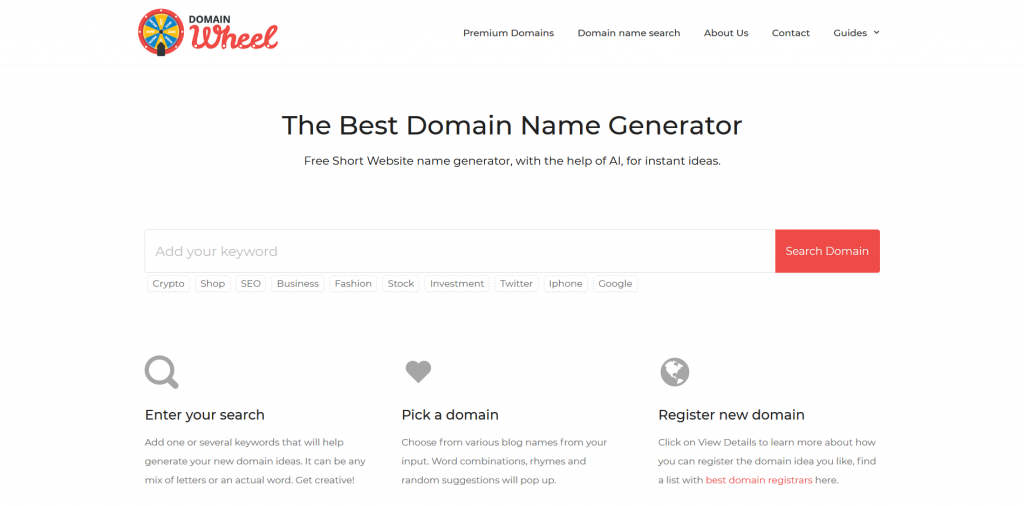 Domain Wheel - Domain Name Generator