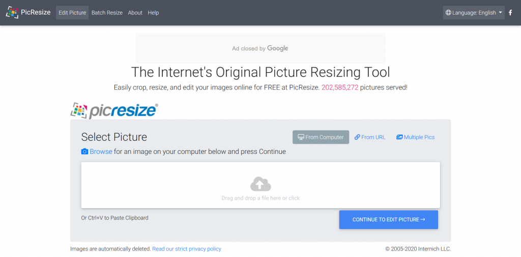 PicResize - Free Online Image Resizer