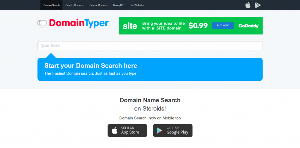 Domaintyper - Domain Name Generator