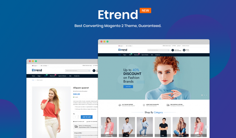 Etrend - Best Converting Magento 2 Theme