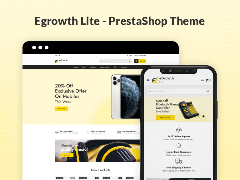 Egrowth Lite - Free PrestaShop Theme