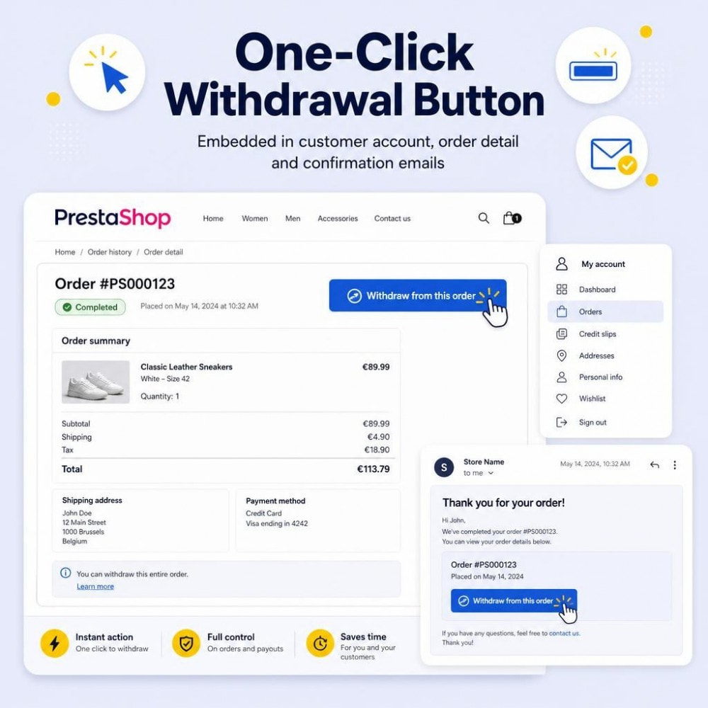 Best PrestaShop Modules for EU Withdrawal Button