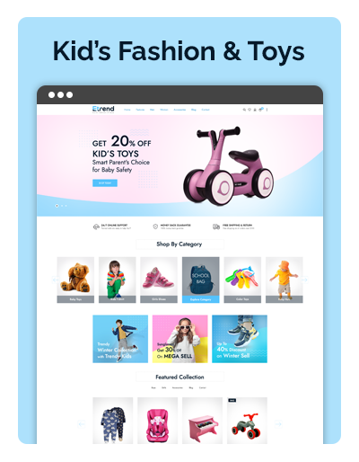 Etrend Kid's Fashion & Toys Layout