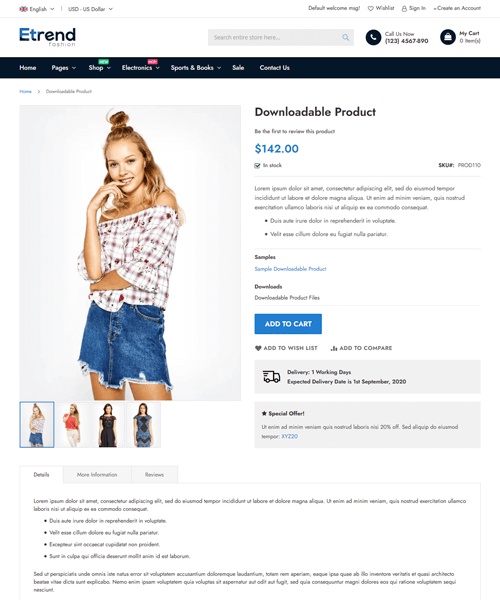 Downloadable Product