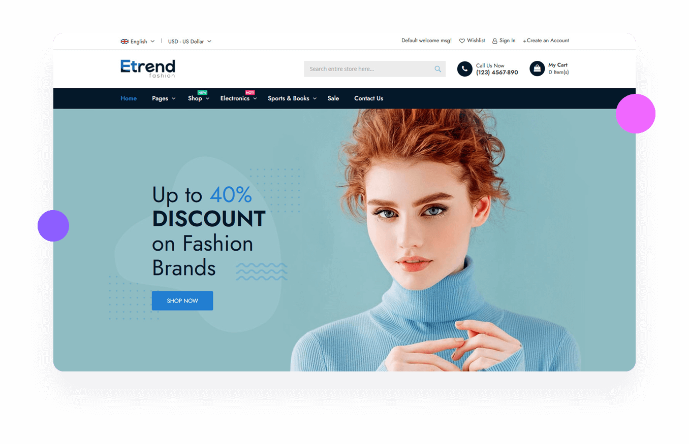 Etrend Magento 2 Theme Bannner