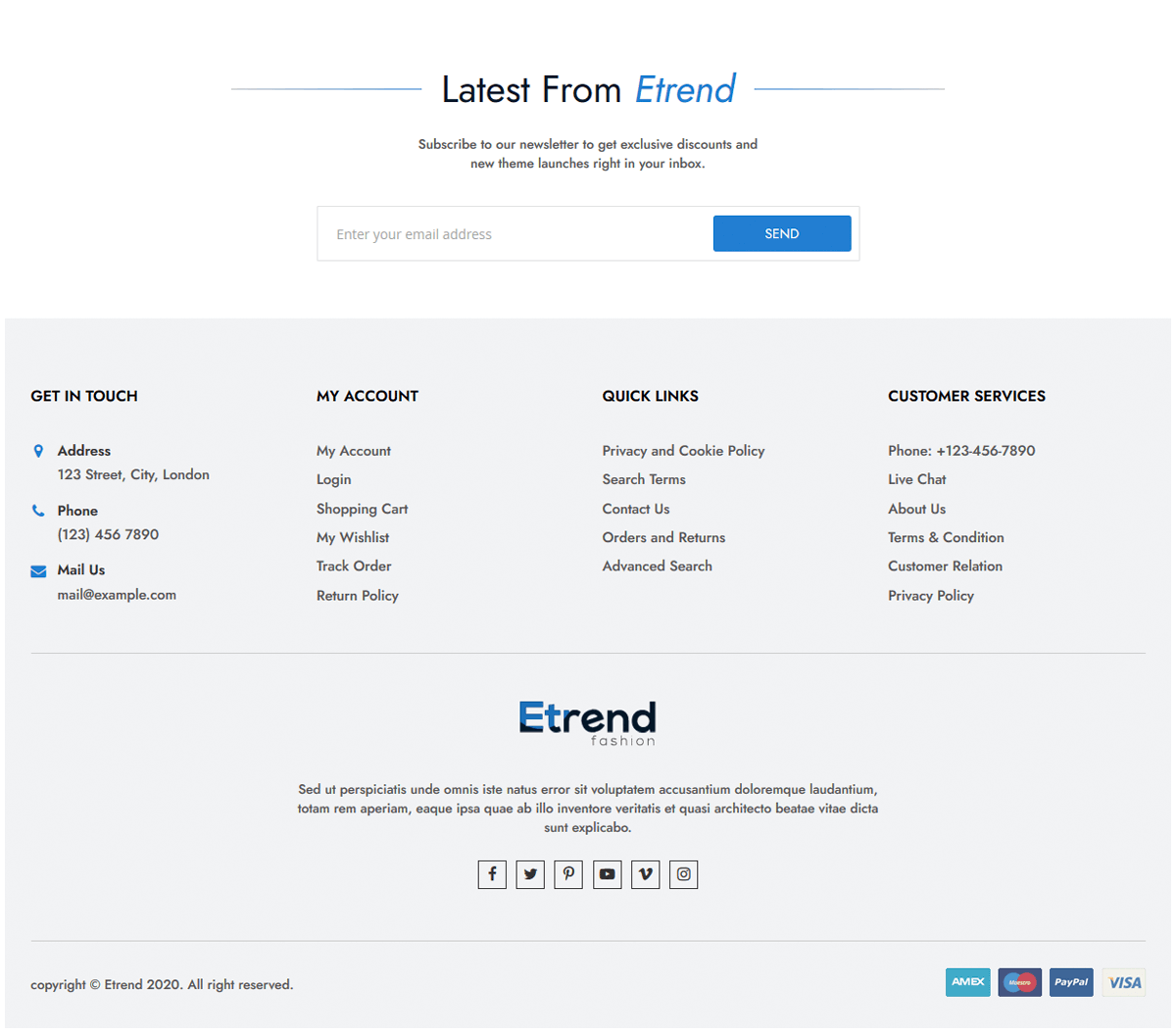 Footer Layout Option 1