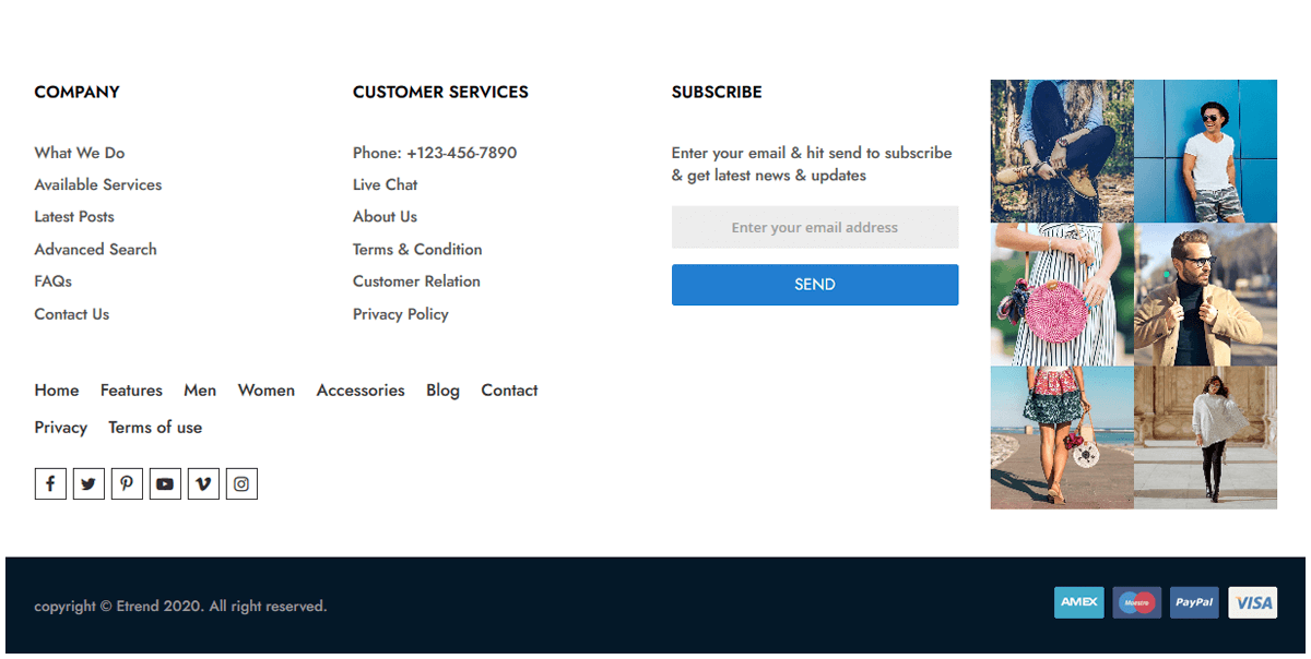 Footer Layout Option 2