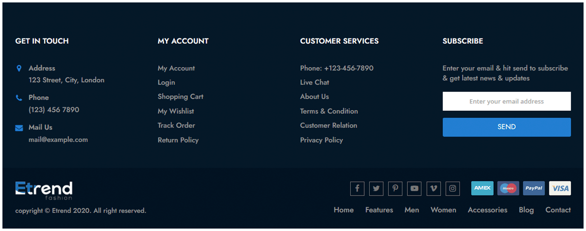 Footer Layout Option 3
