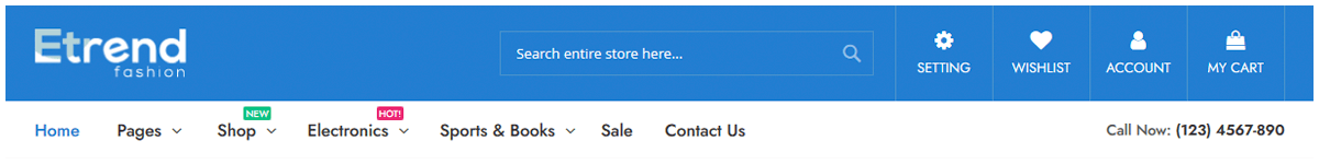 Header Layout Option 5