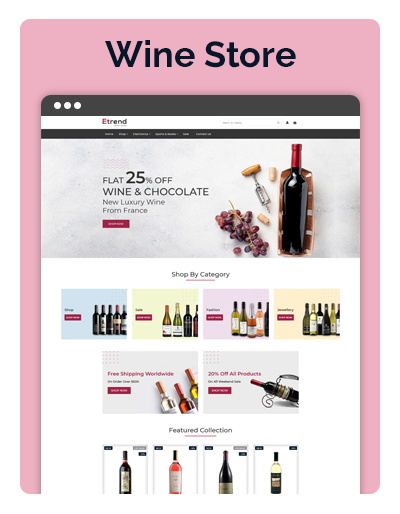 Etrend Winestore Layout