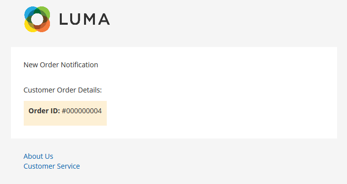 Admin Email Notifications Email Screen
