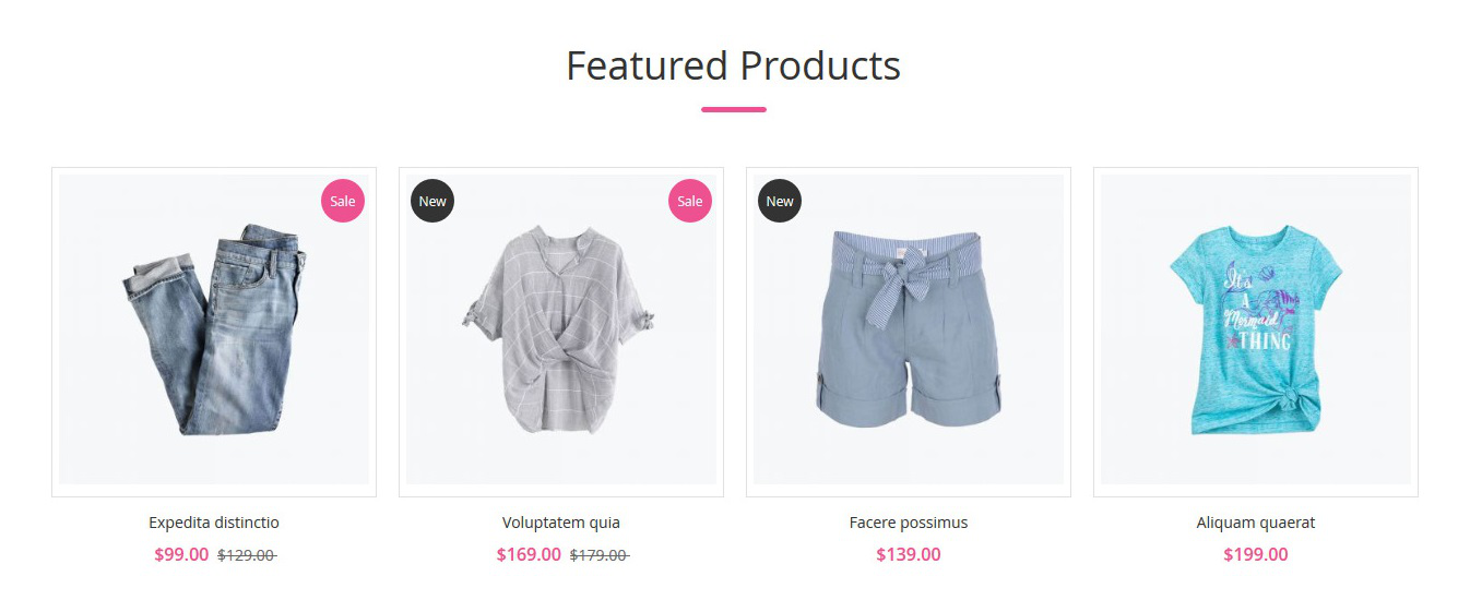 Apparel - Homepage Featured Product Widget