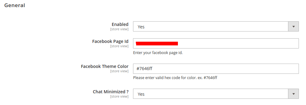 Facebook Chat Configuration