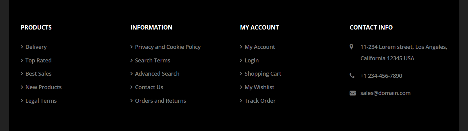 AutoStore - Footer Columns Frontend