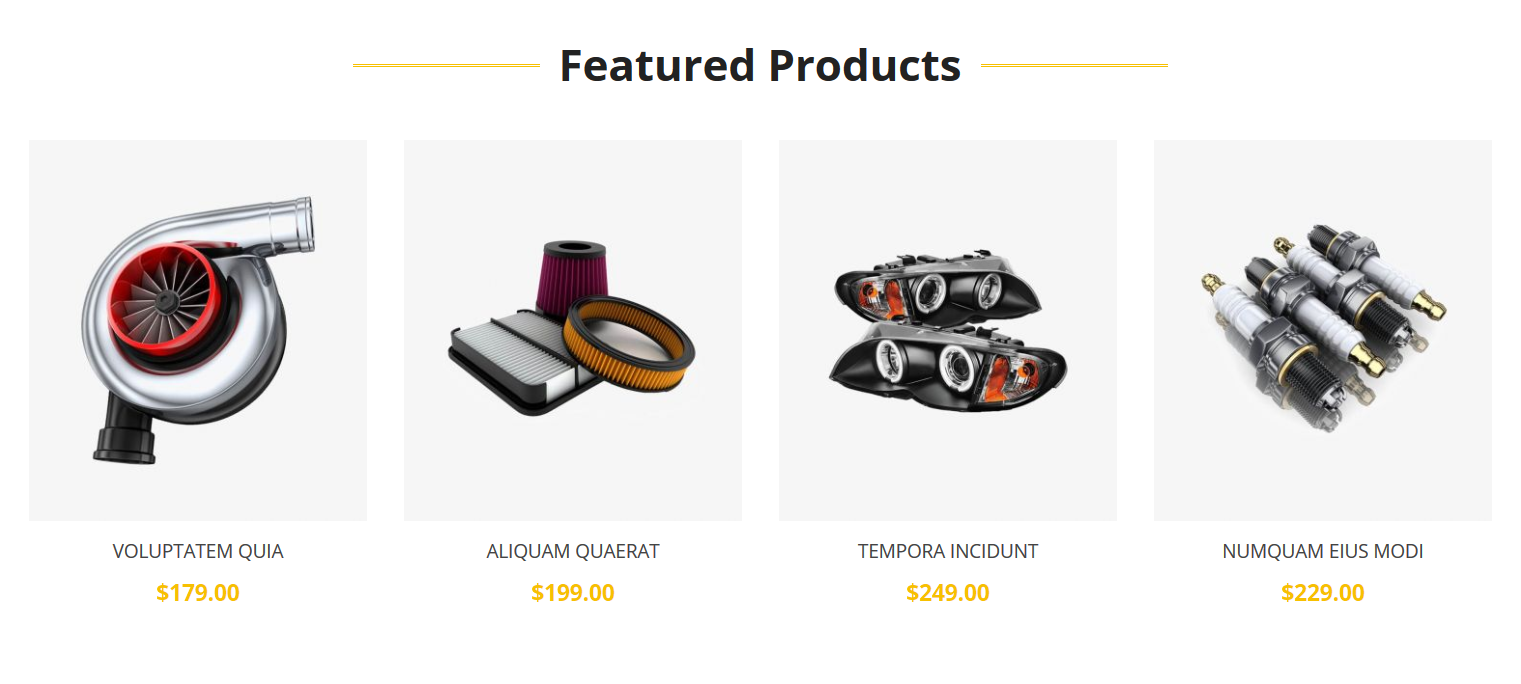 AutoStore - Homepag Featured Product Widget