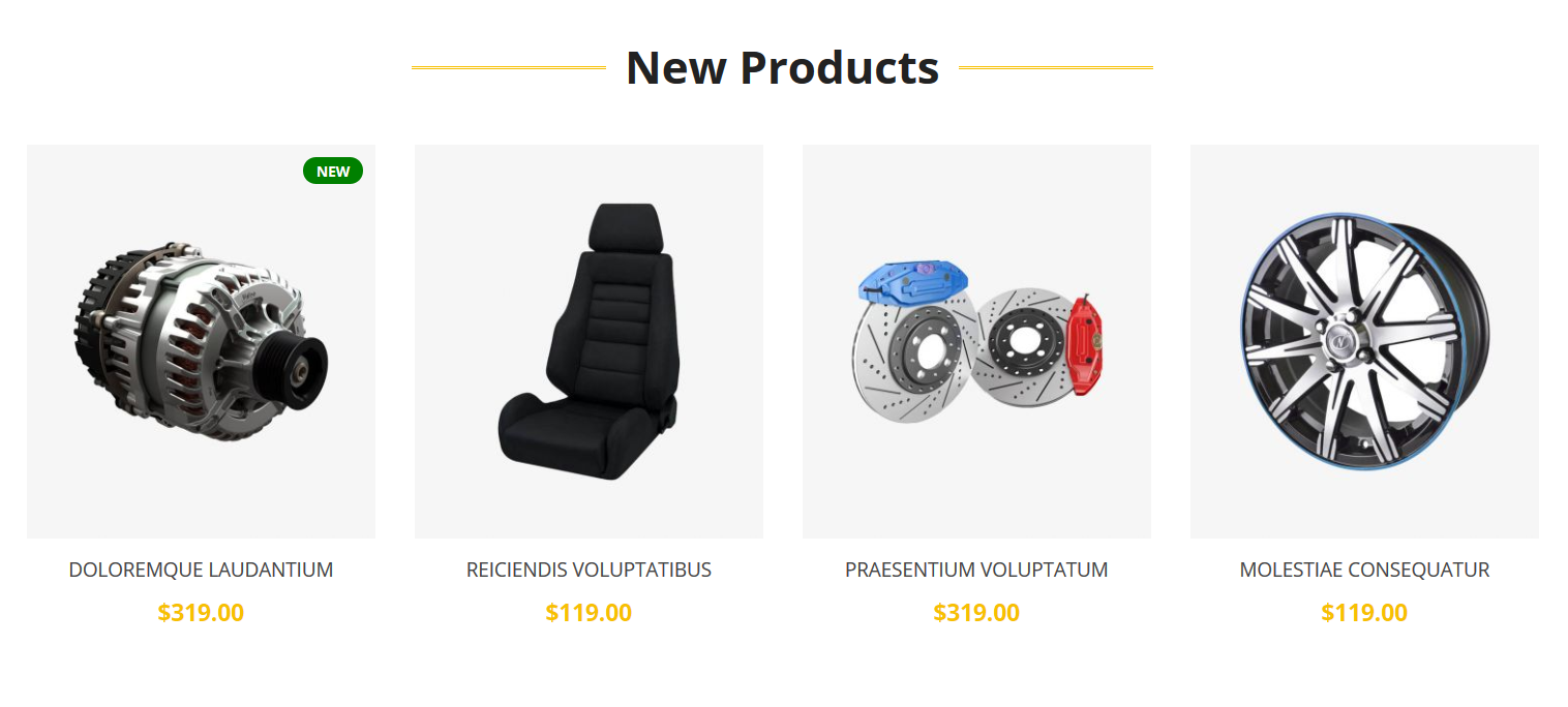 AutoStore - Homepage New Product Widget