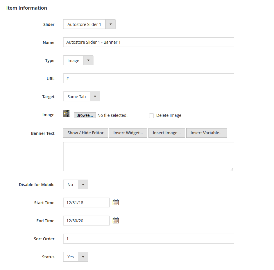 AutoStore - Edit Banner