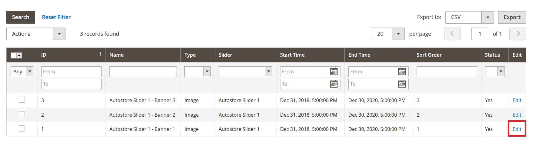 AutoStore - Manage Banner